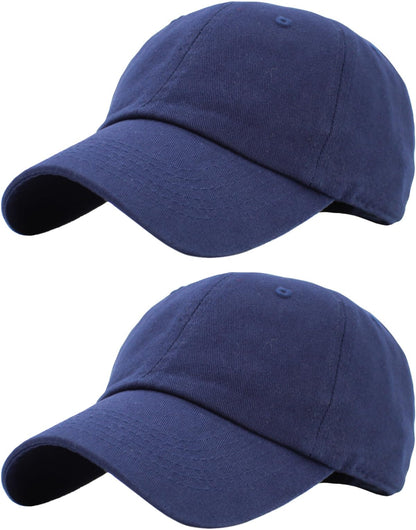 KBETHOS Classic Unisex Cotton Adjustable Low Crown Baseball Cap – Plain Dad Hat