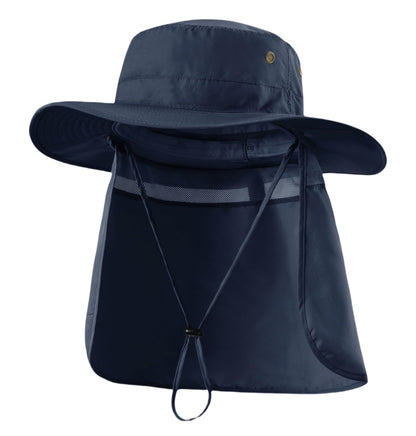 Home Prefer UPF50 Mens Sun Hat with Neck Flap Quick Dry UV Protection Cap Womens Wide Brim Fishing Hat Neck Flap Beach Garden