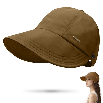 UPF 50+Womens Sun Hat UV Protection Hiking Fishing Hats Wide Brim Hat Adjustable Ponytail Packable Sun Cap