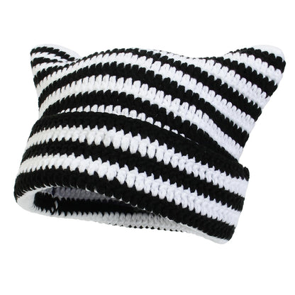Women Beanie Warm Winter Hats, Soft Knit Lazy Beanie for Women, Women Cat Beanie，Women Fox hat, Slouchy Beanies for Women