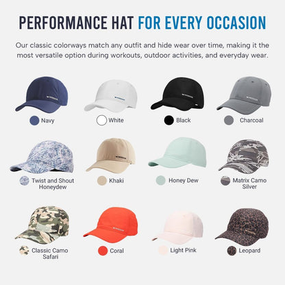 MISSION Cooling Performance Hat, Unstructured Low-Profile Adjustable Fit - UPF 50 - for Running, Workouts & Outdoors
