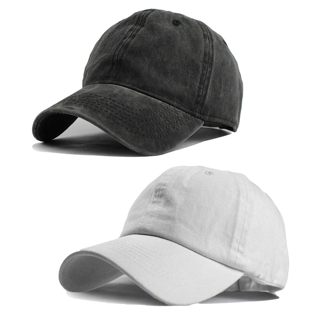 HH HOFNEN Baseball Cap Washed Cotton Unstructured Vintage Hat for Men Women