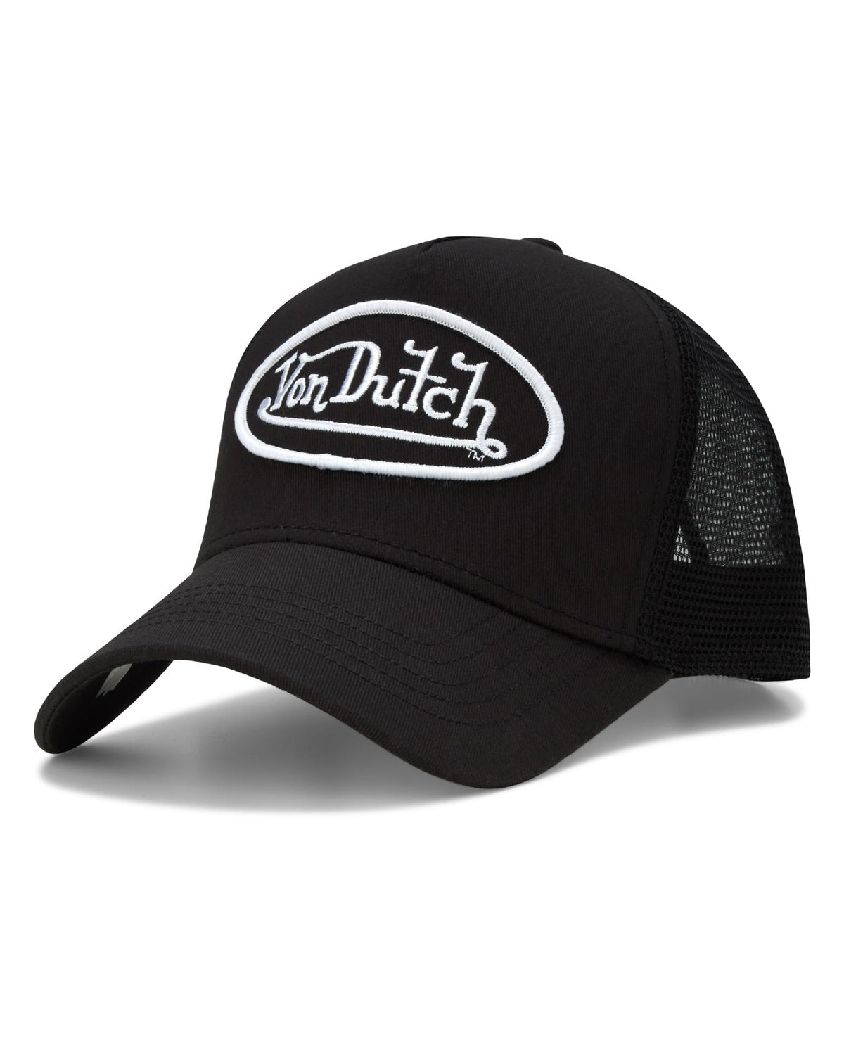 Von Dutch Unisex Trucker Hat - Retro Classic Solid Color Mesh Back Snapback Baseball Cap for Men & Women.