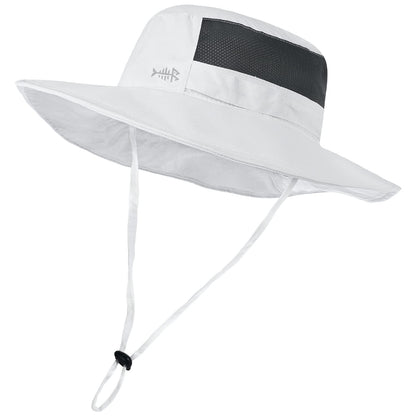 BASSDASH UPF 50+ Sun Fishing Hat Water Resistant with Detachable Neck Flap