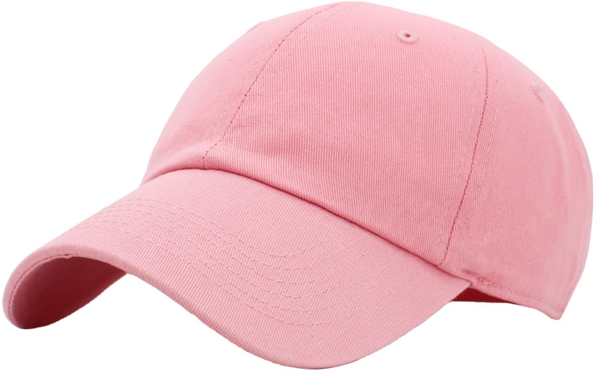 KBETHOS Classic Unisex Cotton Adjustable Low Crown Baseball Cap – Plain Dad Hat