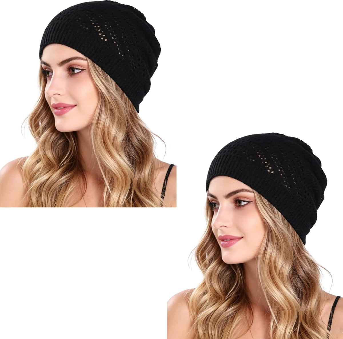 Crochet Hat for Women Cotton Slouchy Beanie Knitted Handmade Skull Cap for Travel Daily Wear