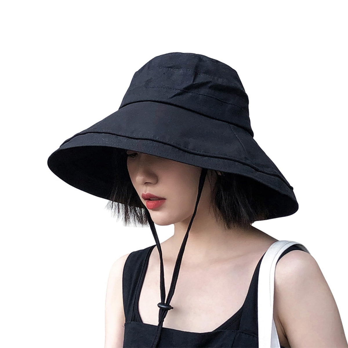 Wide Brim Bucket Hat - UPF50+ Protection Travel Beach Sun Hat with Semi-Rigid Adjustable Foldable Brim