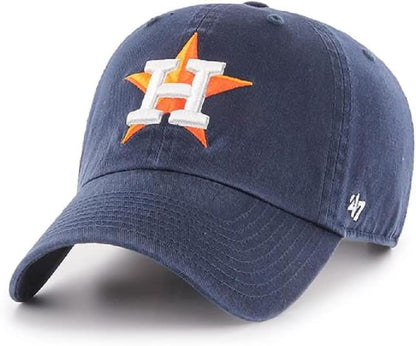 47 Brand MLB Team Color Home Primary Logo Clean Up Adjustable Baseball Cap Hat, Adult