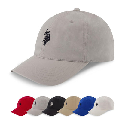 U.S. Polo Assn. Baseball Cap, 100% Cotton Adjustable Dad Hat with Small Pony Logo