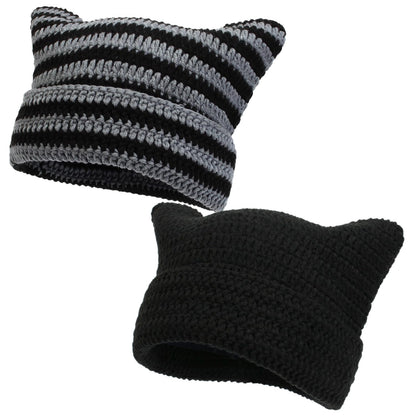 Women Beanie Warm Winter Hats, Soft Knit Lazy Beanie for Women, Women Cat Beanie，Women Fox hat, Slouchy Beanies for Women