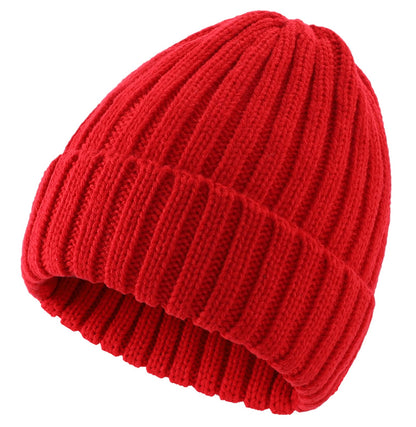 Connectyle Women's Rib Knit Cuffed Beanie Hat Stretch Acrylic Winter Hat Thick Warm Snow Ski Cap