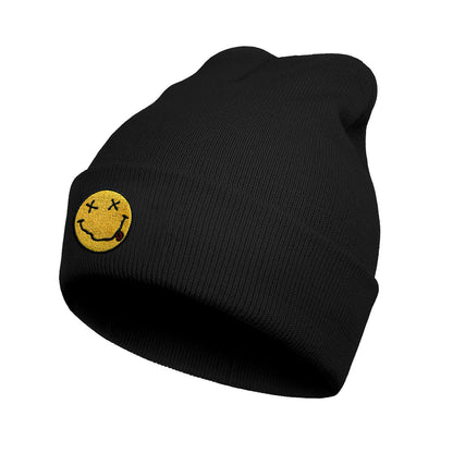 Funny Beanies Hat, Men's and Women's Winter Warm Black Fashion Cool Embroidered Knit Hat