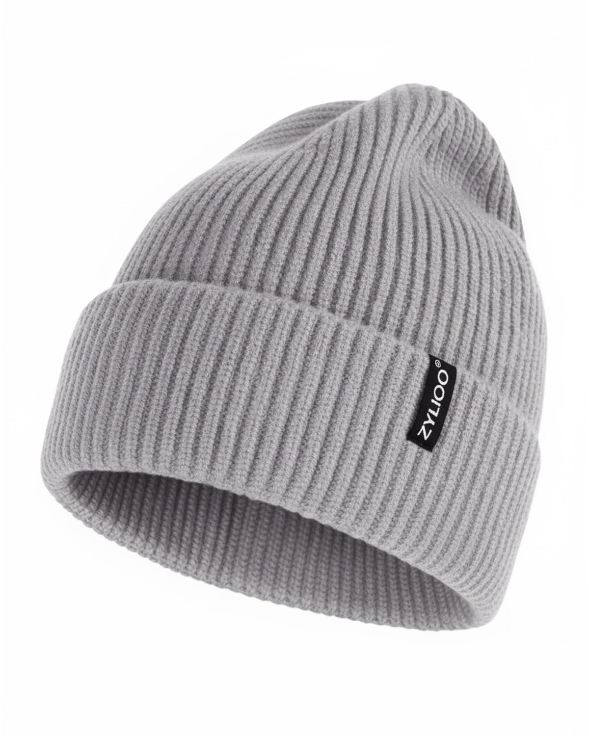 Zylioo XXL Beanie for Men,Big Head Winter Knit Hat,Stretch Warm Skull Cap