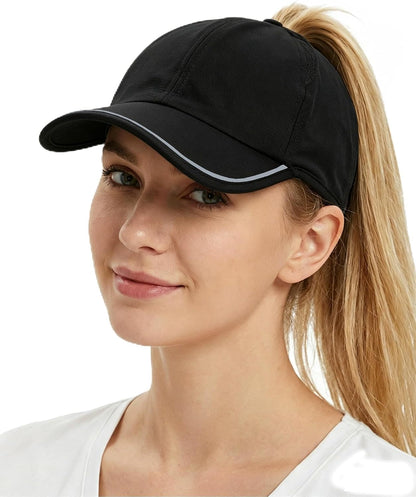 Ponytail Baseball Cap for Women UPF50 Waterproof Quick-Dry Running Hat with Ponytail Hole Golf Hiking Tennis Sports Ball Cap