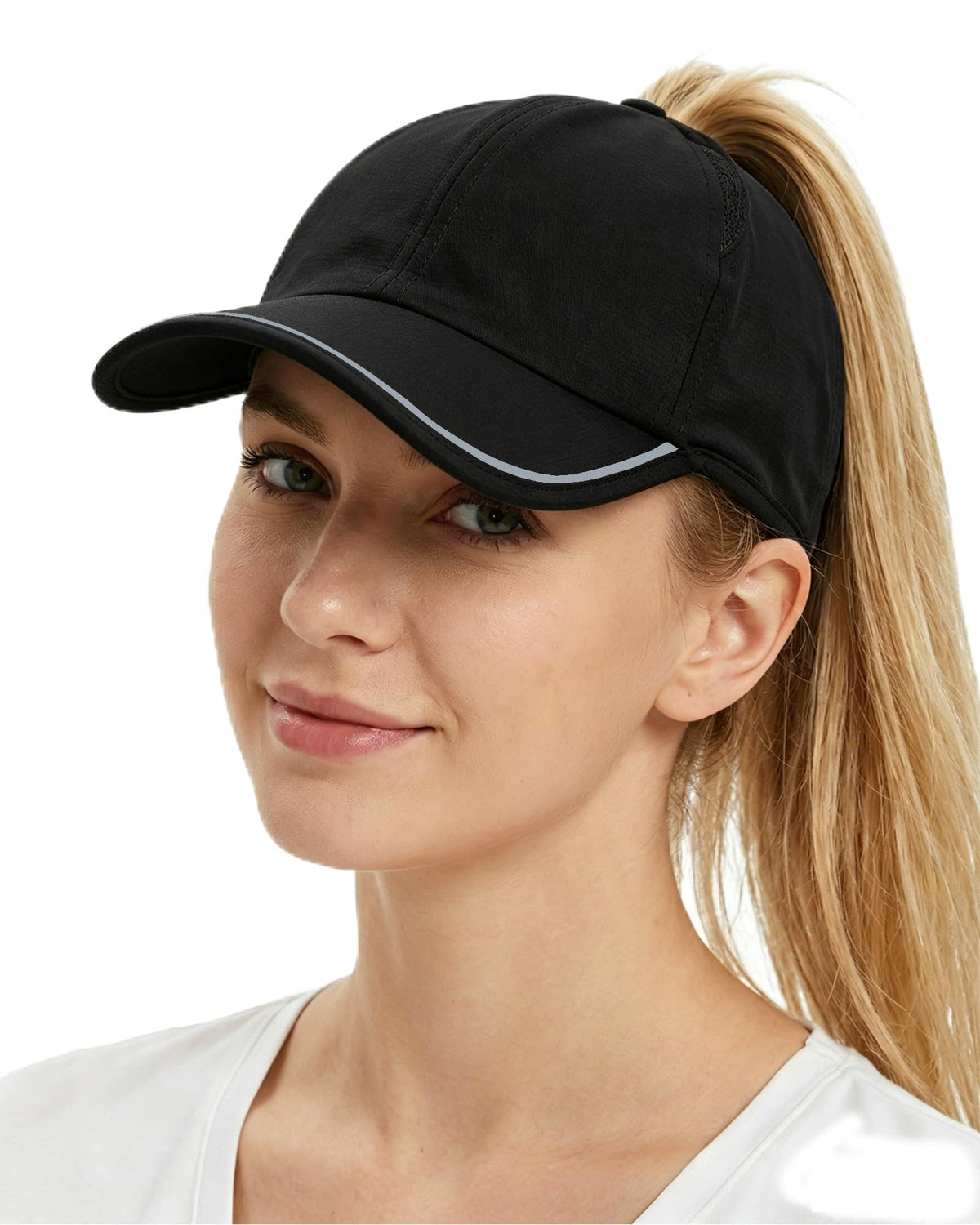 Ponytail Baseball Cap for Women UPF50 Waterproof Quick-Dry Running Hat with Ponytail Hole Golf Hiking Tennis Sports Ball Cap