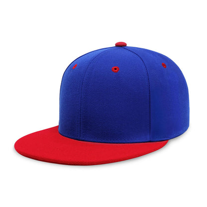 CHOK.LIDS Classic Snapback Flat Bill Hat Blank Adjustable Baseball Cap