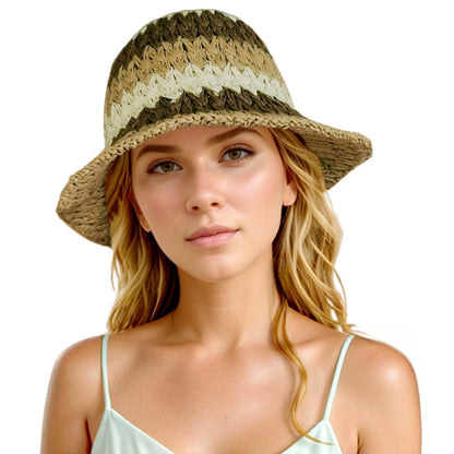 Floppy Big Beach Straw Hats for Women Foldable Summer Wide Brim Packable Sun Hat Womens Travel Straw Fedora Hat