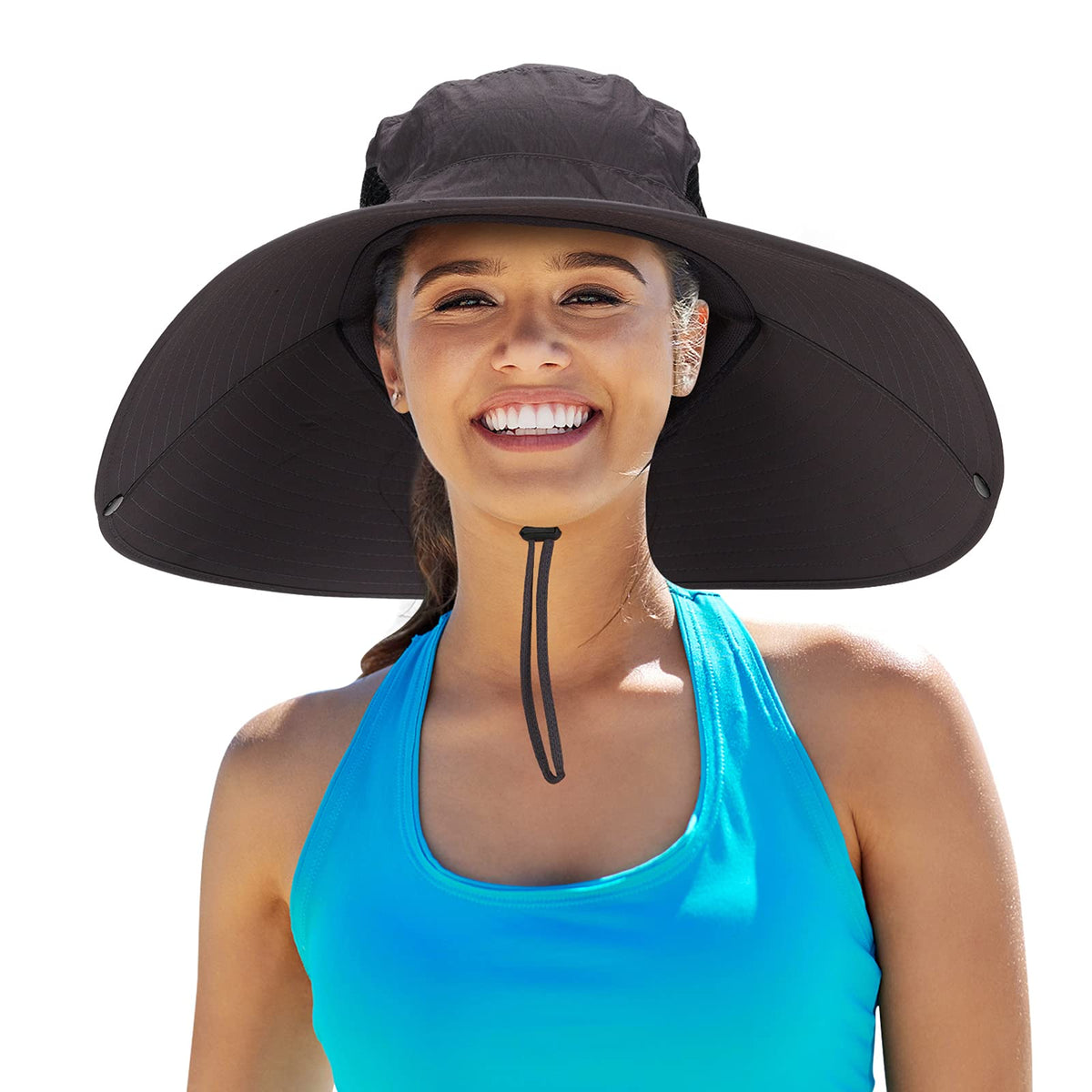 Leotruny Women Super Wide Brim Sun Hat UPF50+ Waterproof Bucket Hat