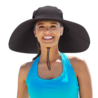 Leotruny Women Super Wide Brim Sun Hat UPF50+ Waterproof Bucket Hat