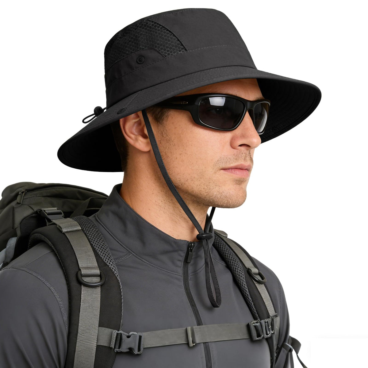 Sun Hat for Men Women UV Protection Wide Brim Fishing Hats Breathable UPF 50+ Boonie Bucket Hats Beach Safari Hiking Garden