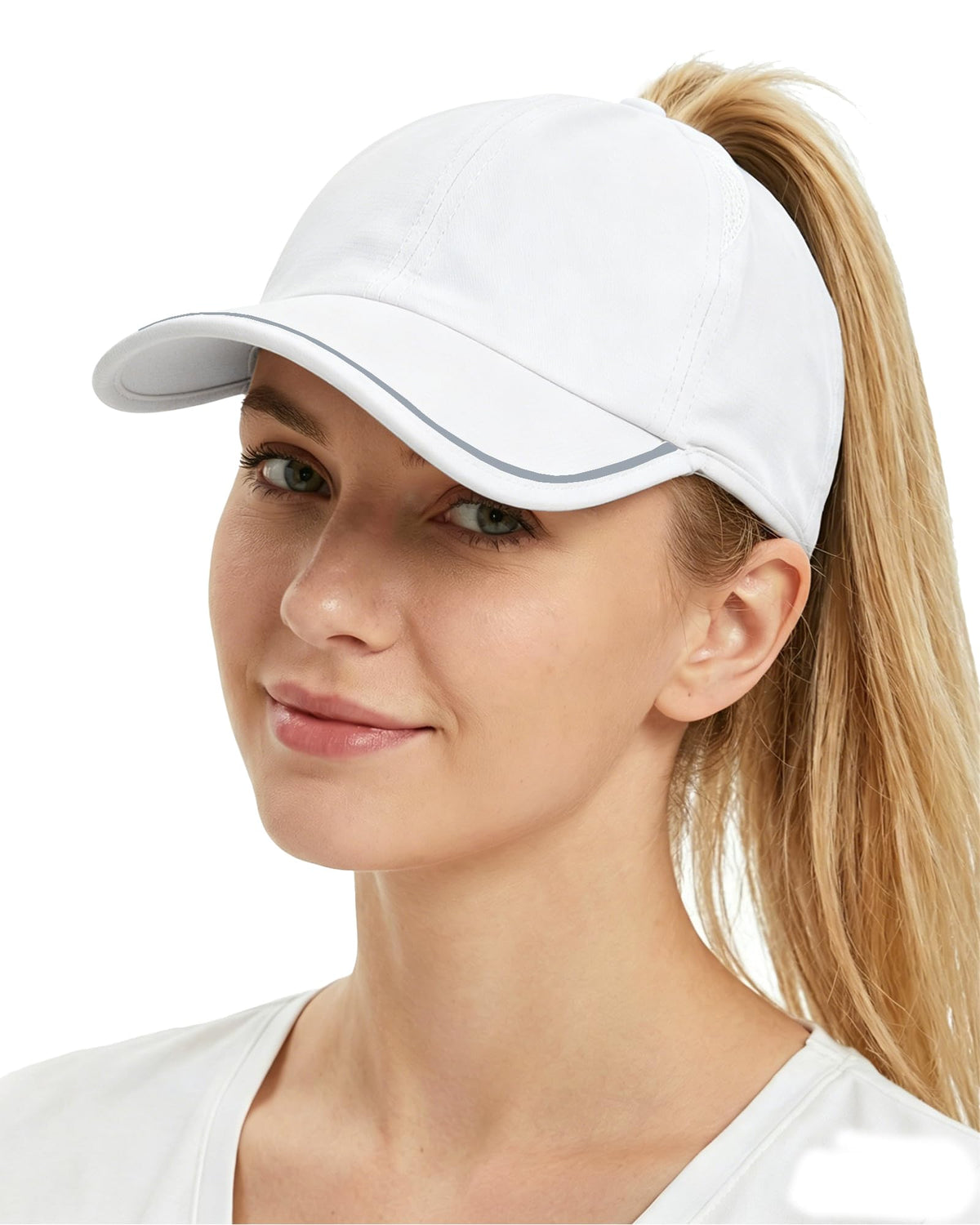 Ponytail Baseball Cap for Women UPF50 Waterproof Quick-Dry Running Hat with Ponytail Hole Golf Hiking Tennis Sports Ball Cap