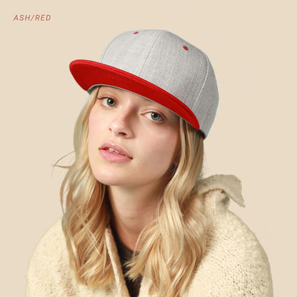 CHOK.LIDS Classic Snapback Flat Bill Hat Blank Adjustable Baseball Cap