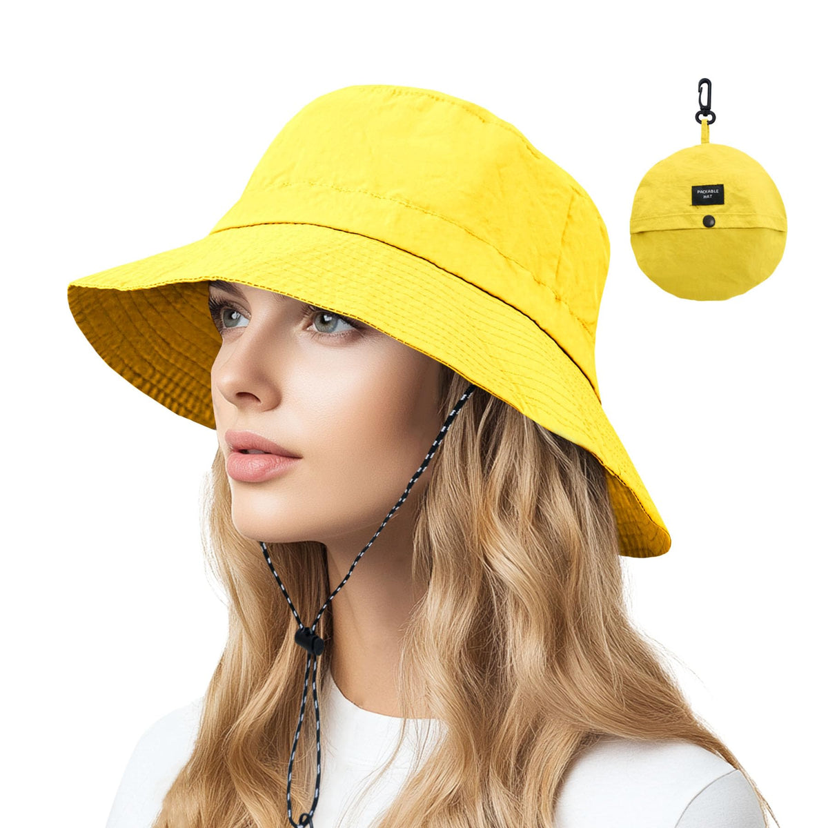 NPQQUAN Sun Bucket Hats for Woman Men Lightweight Sun Hat Packable Foldable