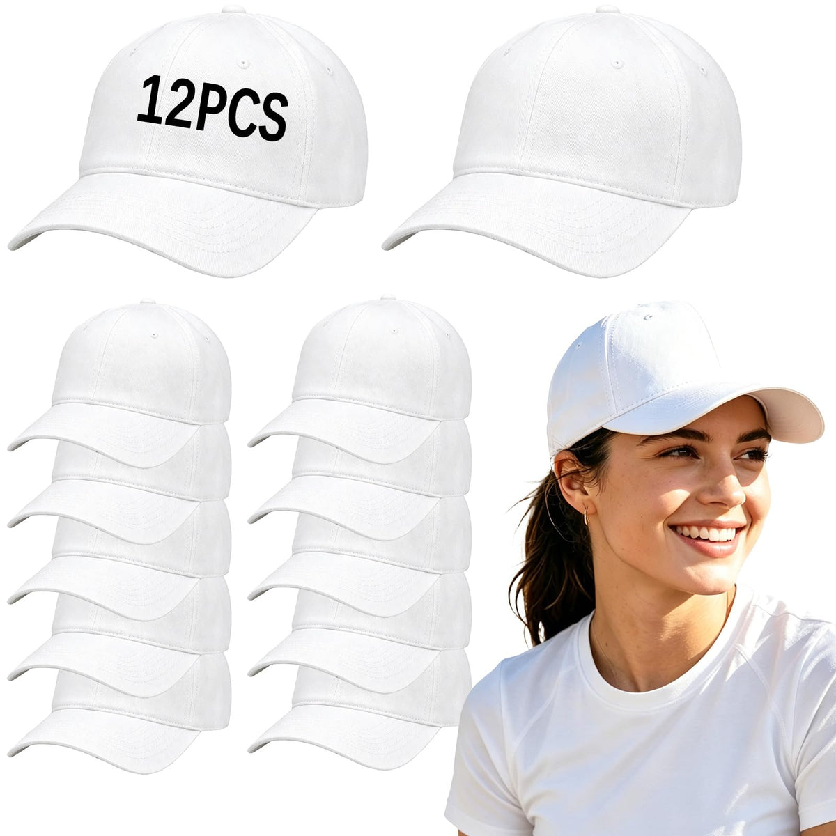 Baseball Cap for Men Women,with Ventilation Eyelets, Adjustable Fit for Hiking Fishing Running Golf