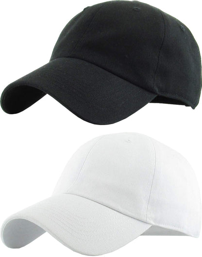 KBETHOS Classic Unisex Cotton Adjustable Low Crown Baseball Cap – Plain Dad Hat