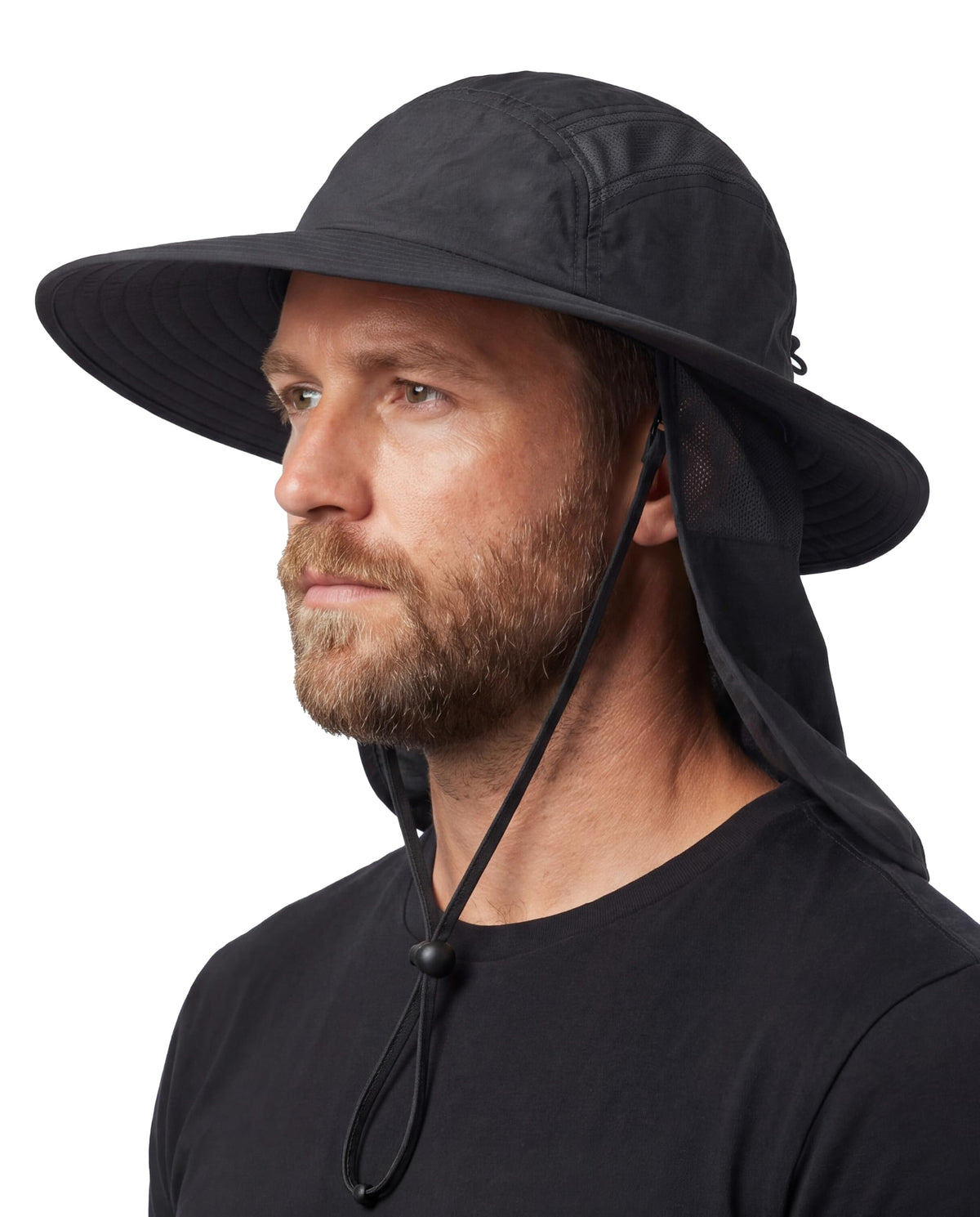 Home Prefer UPF 50+ Sun Hat with Neck Flap Wide Brim Fishing Hat for Men