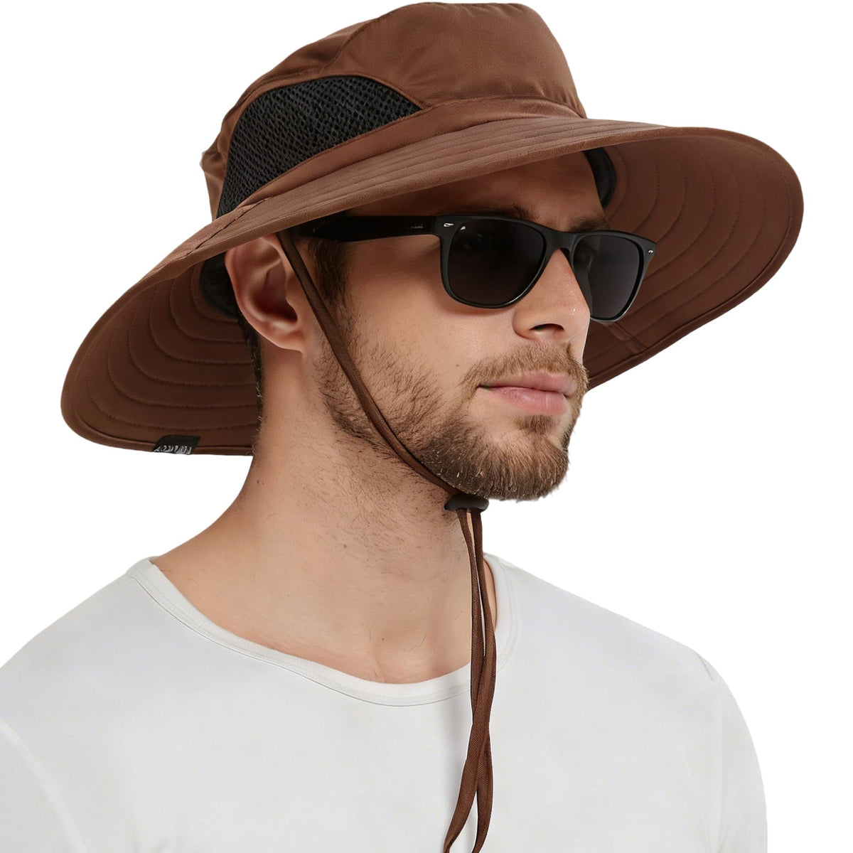 Wide Brim Sun Bucket Hat, Waterproof Boonie Hat for Men & Women