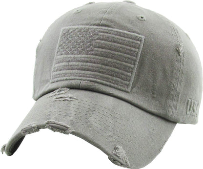 KBETHOS Flag USA America Military Thin Blue Line Thin Red Line Vintage Distressed Baseball Cap Dad Hat Unisex Adjustable…