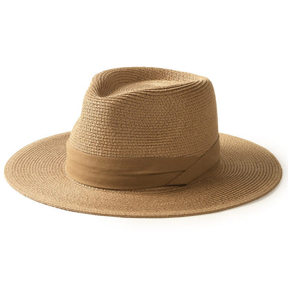 FURTALK Sun Hat Wide Brim Straw Fedora Panama Beach for Men Women