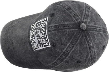 I Paused My Game to Be Here Hat for Men Women, Funny Gamer Baseball Cap
