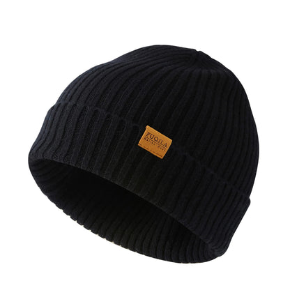 100% Merino Wool Cuff Beanie Hat, Unisex Warm Winter Caps Soft, Breathable & Cozy Stretchy Knitted Cuffed Cap