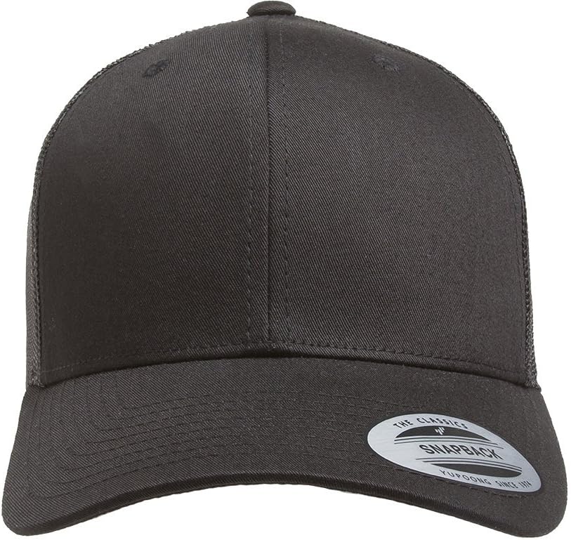 Yupoong Men's YP Classics Retro Trucker Hat, Black, One Size