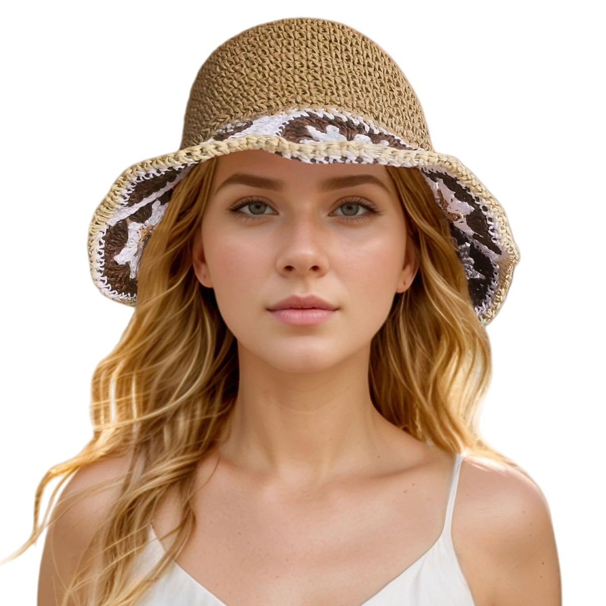 Floppy Big Beach Straw Hats for Women Foldable Summer Wide Brim Packable Sun Hat Womens Travel Straw Fedora Hat