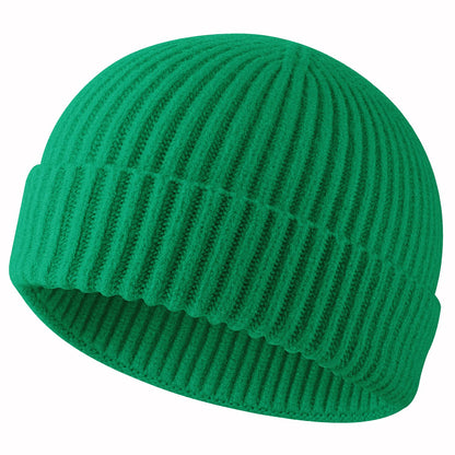 ROYBENS Swag Wool Knit Cuff Short Fisherman Beanie for Men Women Winter Hat