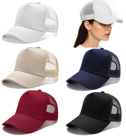 5/6 Packs Vintage Washed Plain Baseball Cap Distressed Dad Golf Hat for Men Women