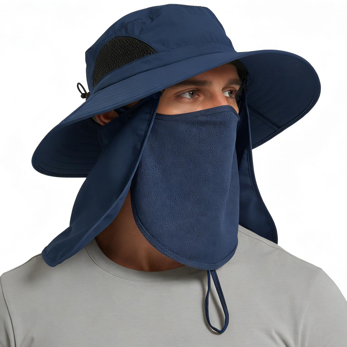 Wide Brim Sun Bucket Hat, Waterproof Boonie Hat for Men & Women