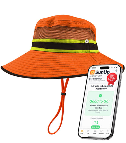 GearTOP Safari Hat for Men Sun Hats for Women UV Protection UPF 50+ Fishing, Gardening, Hiking Hat (22-23 1/2")