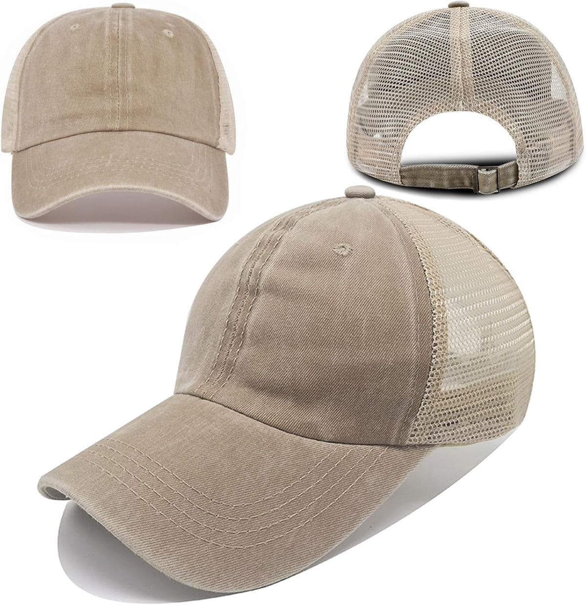 5/6 Packs Vintage Washed Plain Baseball Cap Distressed Dad Golf Hat for Men Women