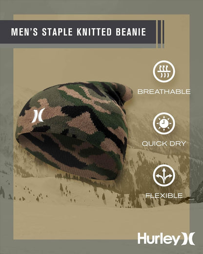 Hurley Mens Beanie Icon Staples Lightweight Winter Hat