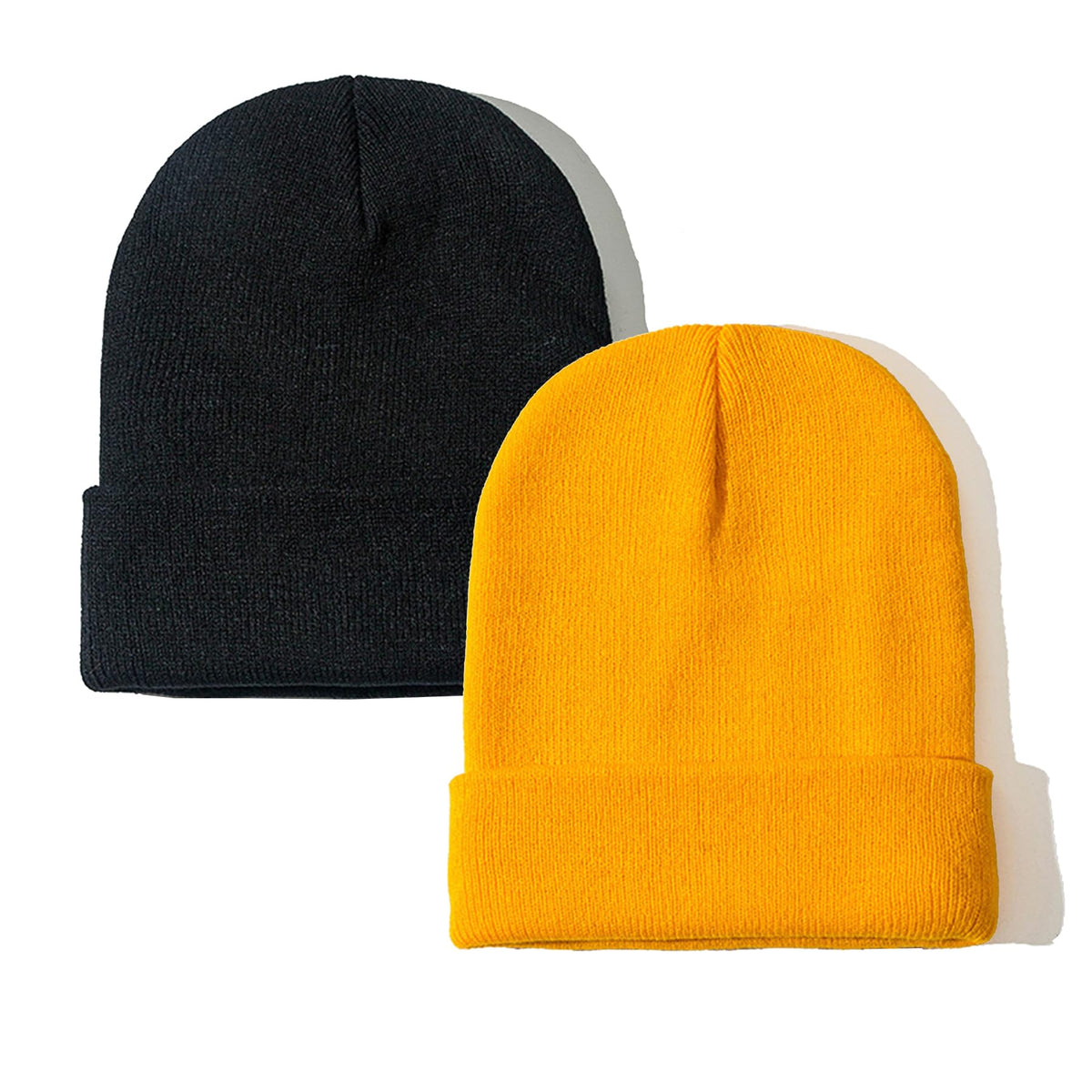 PFFY Unisex Beanie Hats for Men Women Plain Knit Winter Beanies Warm Hat