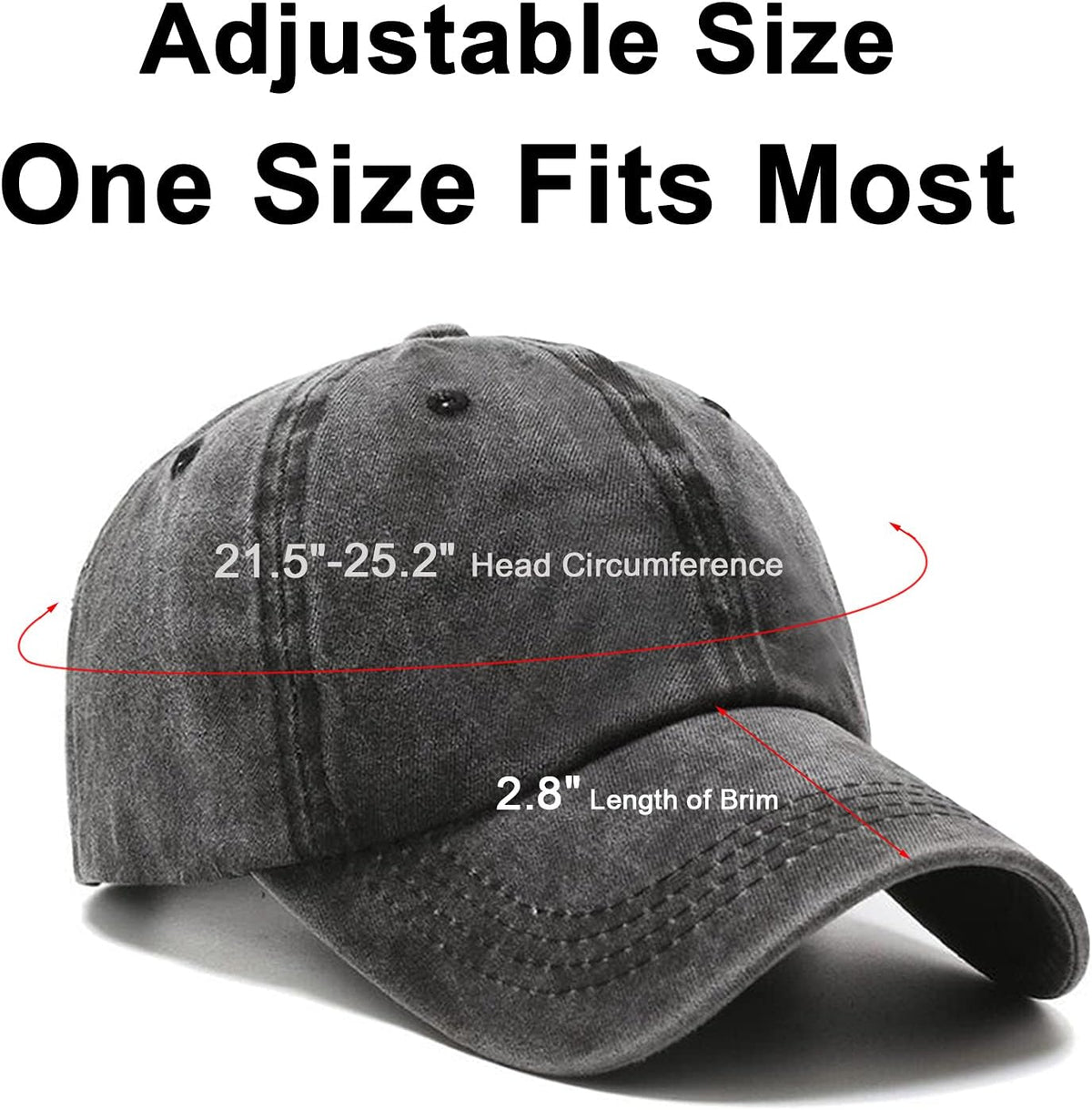 PFFY 2 Packs Vintage Washed Distressed Baseball Cap Dad Hat for Men Women