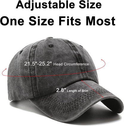 PFFY 2 Packs Vintage Washed Distressed Baseball Cap Dad Hat for Men Women