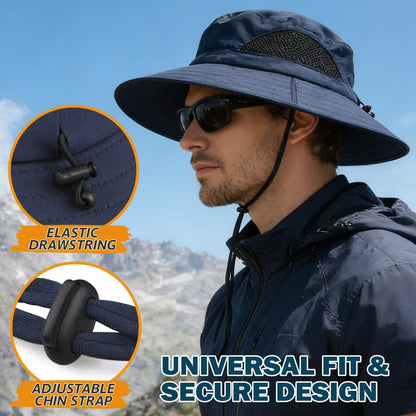 Wide Brim Sun Bucket Hat, Waterproof Boonie Hat for Men & Women