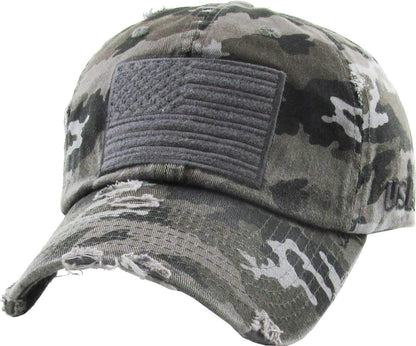 KBETHOS Flag USA America Military Thin Blue Line Thin Red Line Vintage Distressed Baseball Cap Dad Hat Unisex Adjustable…