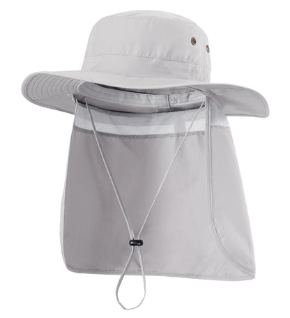 Home Prefer UPF50 Mens Sun Hat with Neck Flap Quick Dry UV Protection Cap Womens Wide Brim Fishing Hat Neck Flap Beach Garden