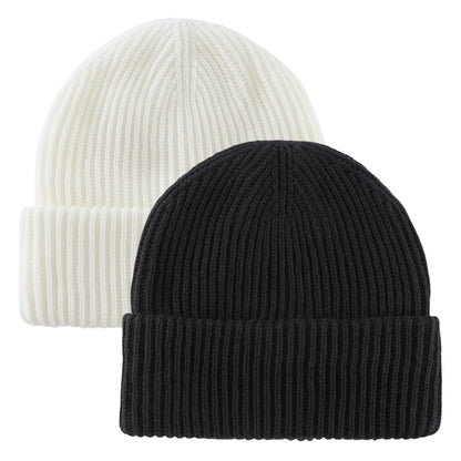 Home Prefer Rib Knit Beanie Hat for Men and Women Cuffed Beanie Winter Hat